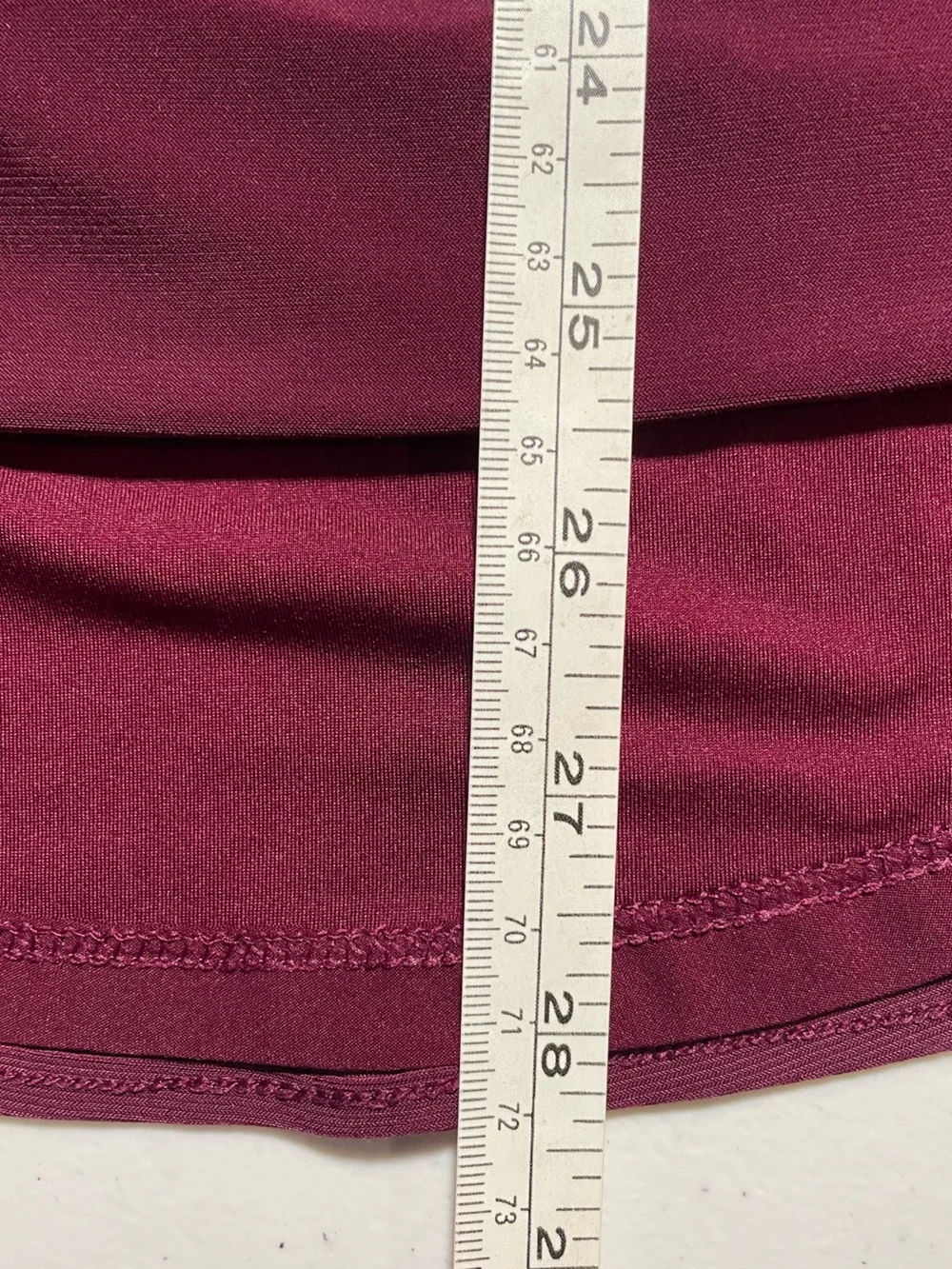WHBM Burgundy Embellished Razorback blouse. Size S. - Picture 8 of 9
